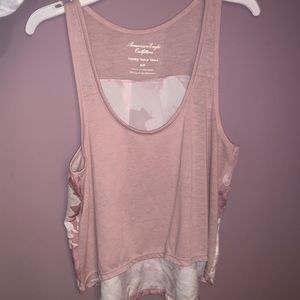 Pink floral tank top